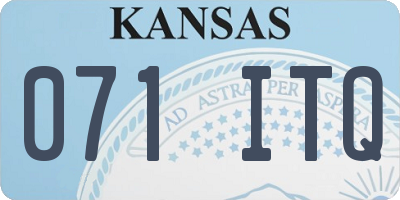 KS license plate 071ITQ