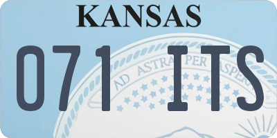 KS license plate 071ITS