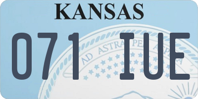 KS license plate 071IUE