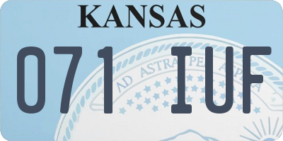 KS license plate 071IUF