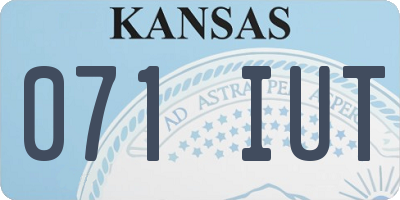 KS license plate 071IUT