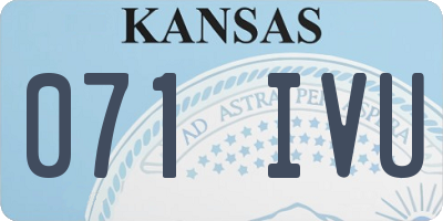 KS license plate 071IVU
