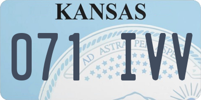 KS license plate 071IVV