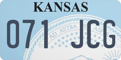 KS license plate 071JCG