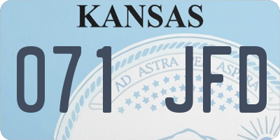 KS license plate 071JFD