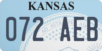KS license plate 072AEB