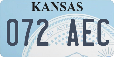 KS license plate 072AEC