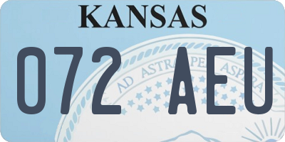 KS license plate 072AEU