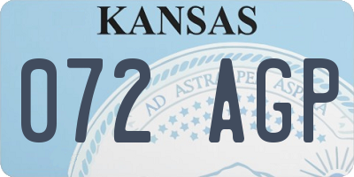 KS license plate 072AGP
