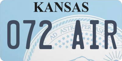 KS license plate 072AIR