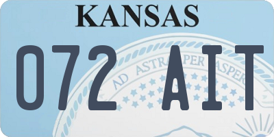 KS license plate 072AIT