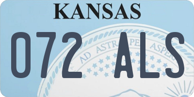 KS license plate 072ALS