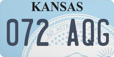 KS license plate 072AQG