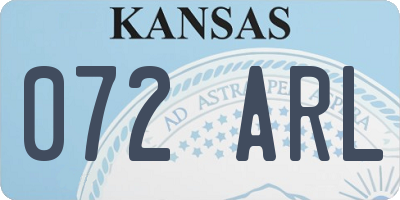 KS license plate 072ARL