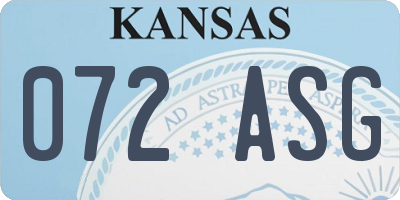 KS license plate 072ASG