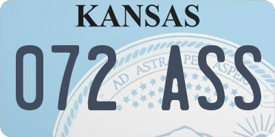 KS license plate 072ASS