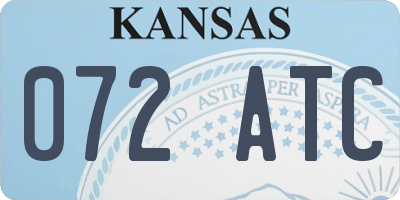 KS license plate 072ATC
