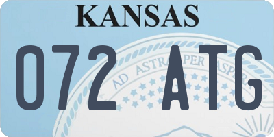 KS license plate 072ATG