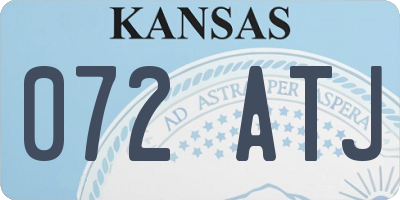 KS license plate 072ATJ