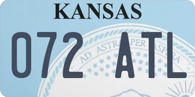KS license plate 072ATL