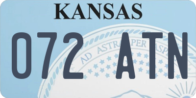 KS license plate 072ATN
