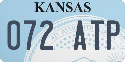 KS license plate 072ATP
