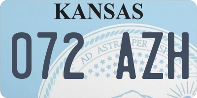 KS license plate 072AZH