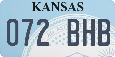 KS license plate 072BHB