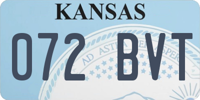 KS license plate 072BVT