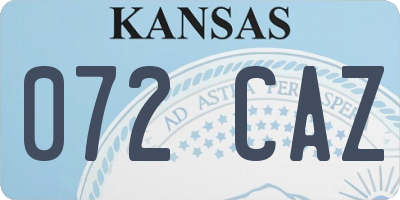 KS license plate 072CAZ