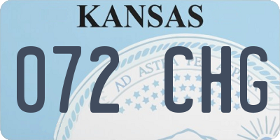 KS license plate 072CHG