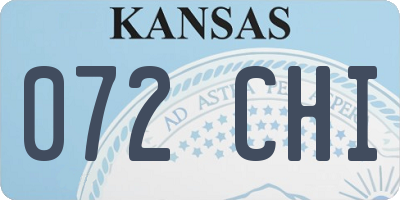 KS license plate 072CHI