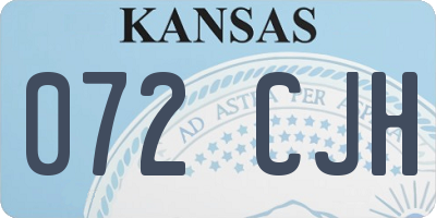 KS license plate 072CJH