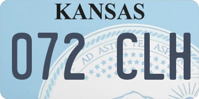 KS license plate 072CLH