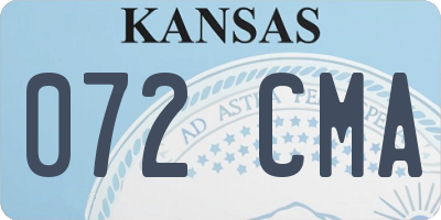KS license plate 072CMA
