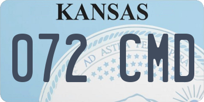 KS license plate 072CMD