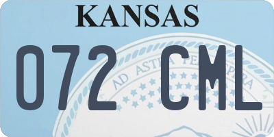 KS license plate 072CML