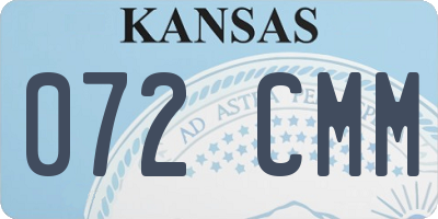 KS license plate 072CMM