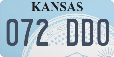 KS license plate 072DDO