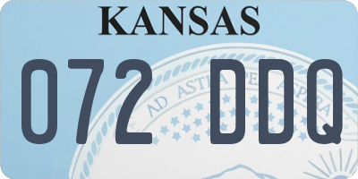 KS license plate 072DDQ