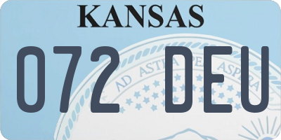 KS license plate 072DEU
