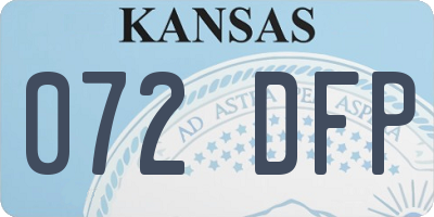 KS license plate 072DFP