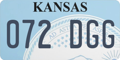 KS license plate 072DGG