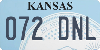 KS license plate 072DNL