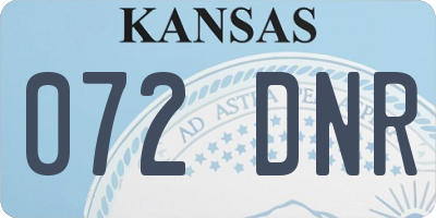KS license plate 072DNR