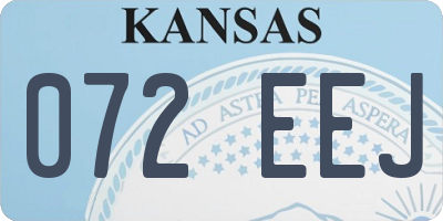 KS license plate 072EEJ