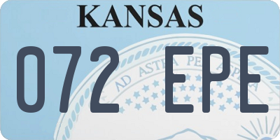 KS license plate 072EPE