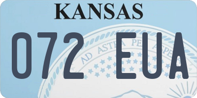KS license plate 072EUA