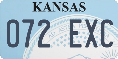 KS license plate 072EXC