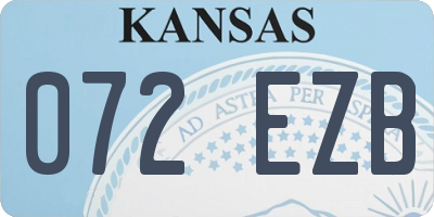 KS license plate 072EZB